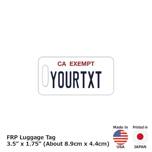 【ラゲッジタグ】カリフォルニア(公用車)/オリジナルアメリカナンバープレート型・おしゃれ ・紛失防止タグ PL8HERO