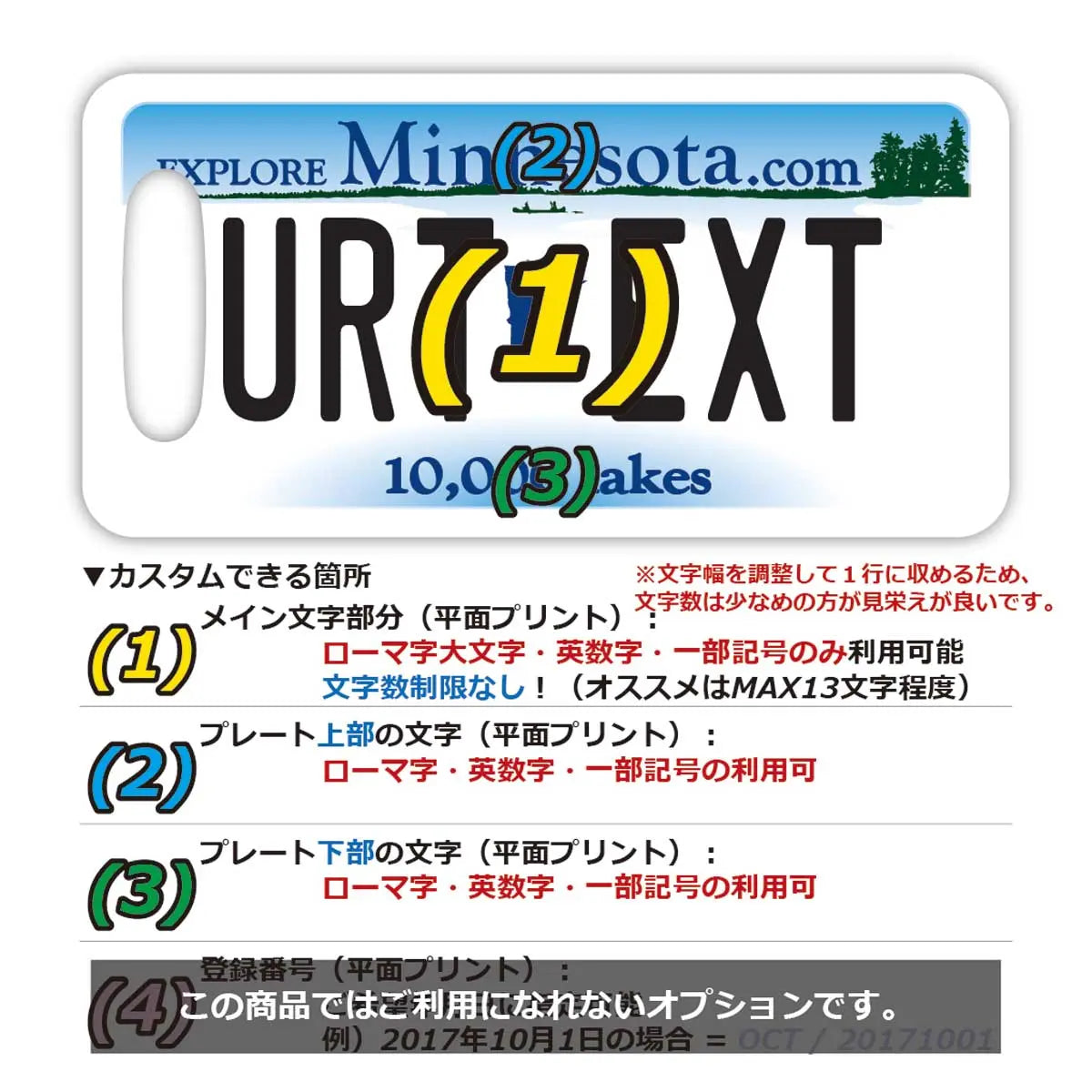 【ラゲッジタグ】ミネソタ/オリジナルアメリカナンバープレート型・おしゃれ ・紛失防止タグ PL8HERO