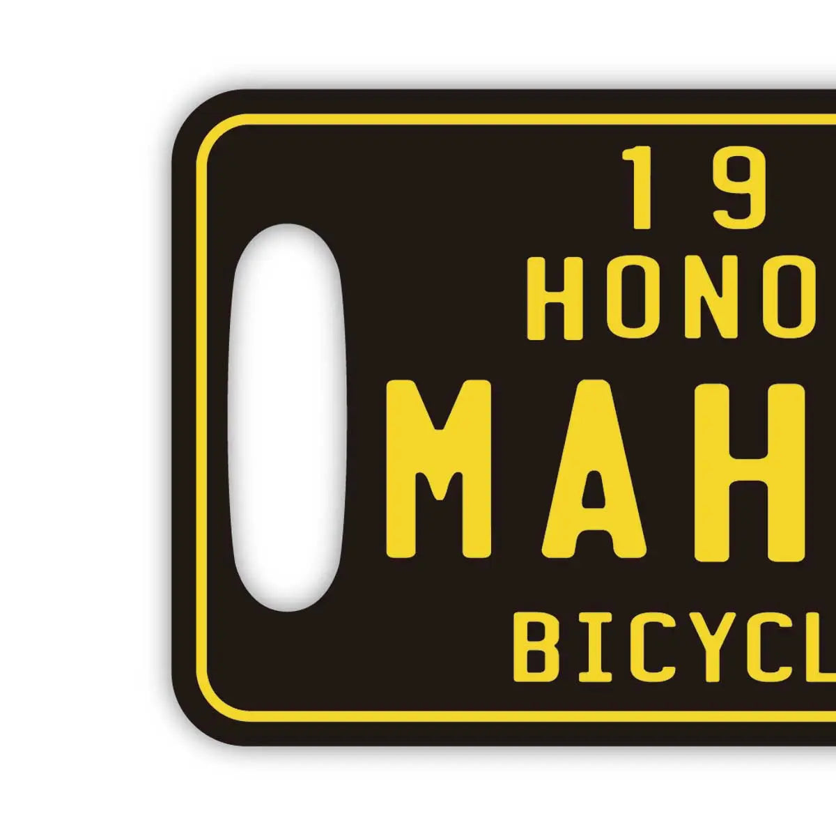 【ラゲッジタグ】ハワイ自転車タグ風・ブラック/オリジナルアメリカナンバープレート型・おしゃれ ・紛失防止タグ PL8HERO