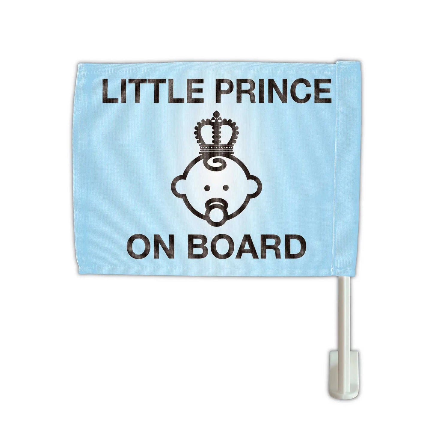 【カーフラッグ】PRINCE ON BOARD/王子様乗ってます/自動車用オリジナルフラッグ・旗 PL8HERO