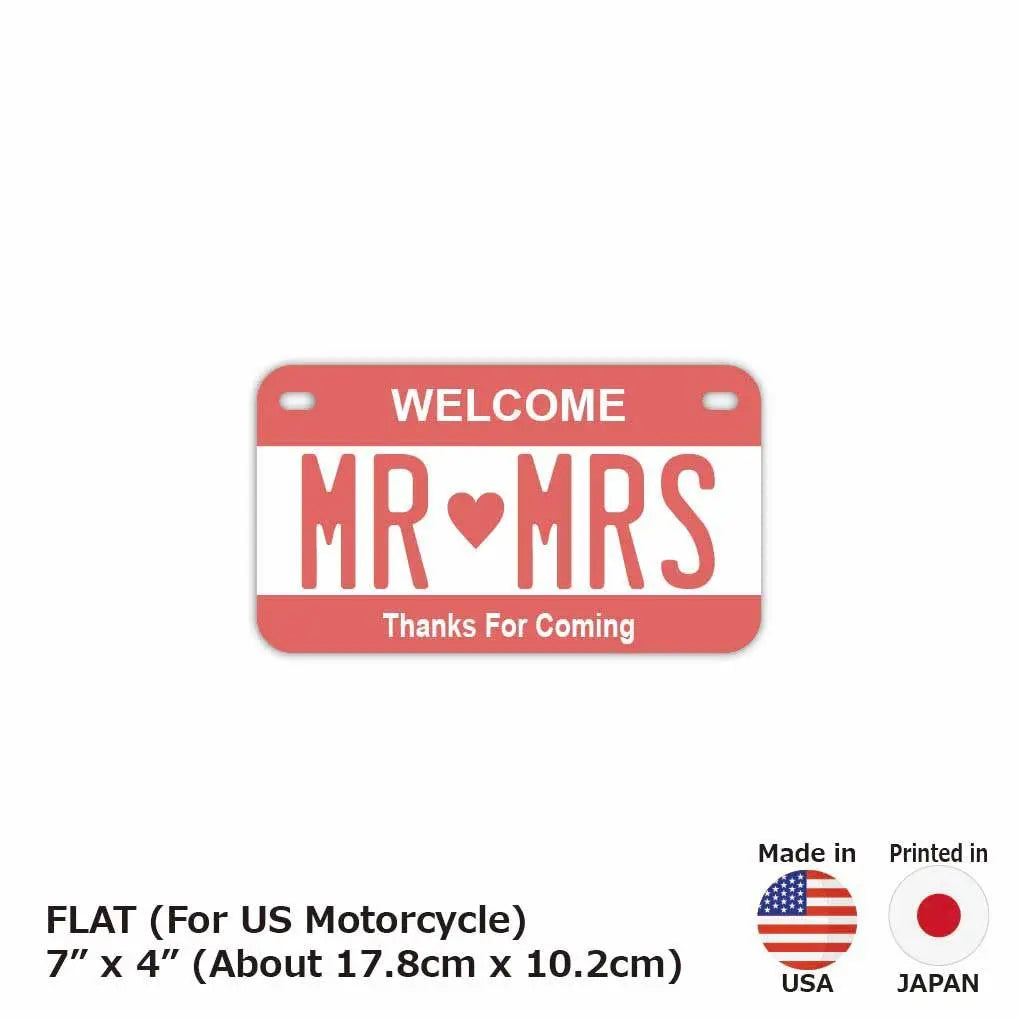 【中・USバイク用】カラー・ピンク/オリジナルアメリカナンバープレート PL8HERO
