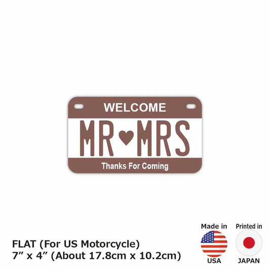 【中・USバイク用】カラー・ブラウン/オリジナルアメリカナンバープレート PL8HERO