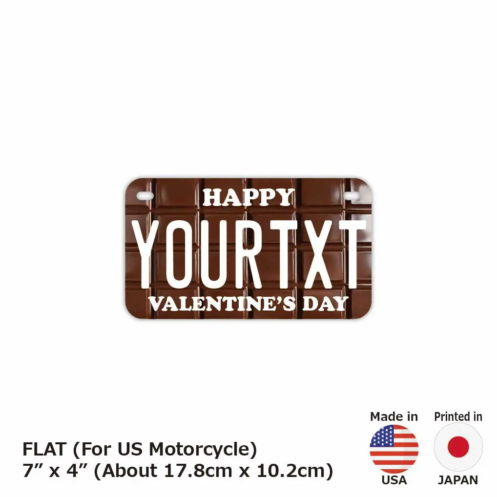 【中・USバイク用】チョコレートバー(バレンタイン)/オリジナルアメリカナンバープレート PL8HERO