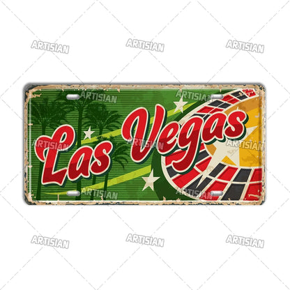 壁掛けライセンスプレート看板・USシティーコレクション - Las Vegas