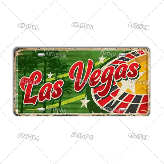 壁掛けライセンスプレート看板・USシティーコレクション - Las Vegas