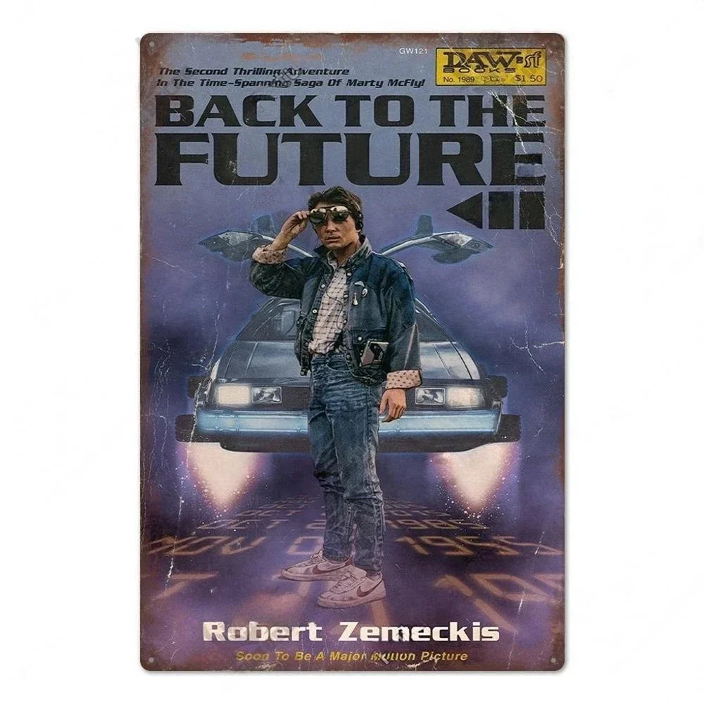 壁掛けメタルサイン・洋画シリーズ - Back to the Future 2