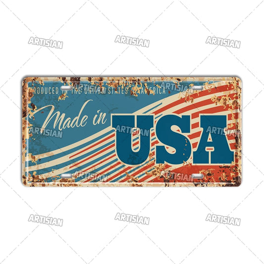 壁掛けライセンスプレート看板・USシティーコレクション - Made in USA