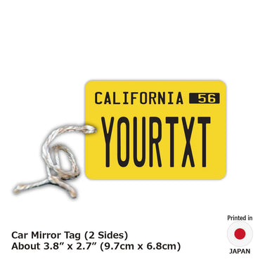 [Mirror tag] California 1950's/Original American license plate type air freshener