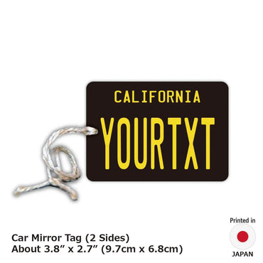 [Mirror tag] California 1960's/original American license plate type air freshener