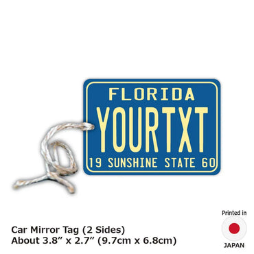 [Mirror Tag] Florida 1960's / Original American License Plate Type Air Freshener