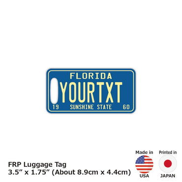 [Luggage tag] Florida 1960's / Original American license plate type ・ Fashionable ・ Loss prevention tag