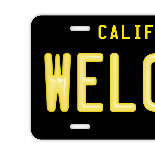 【ウェルカムボード看板】カリフォルニア州1960年代・アメリカライセンスプレート型サイン・既製品 PL8HERO