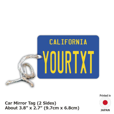 [Mirror tag] California 1970's/original US license plate type air freshener