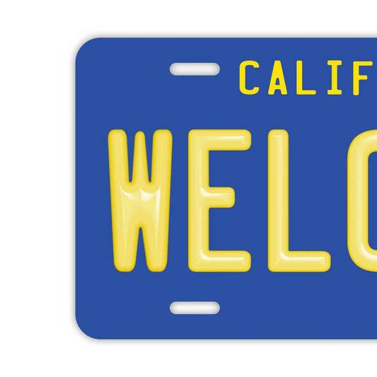 【ウェルカムボード看板】カリフォルニア州1970年代・アメリカライセンスプレート型サイン PL8HERO