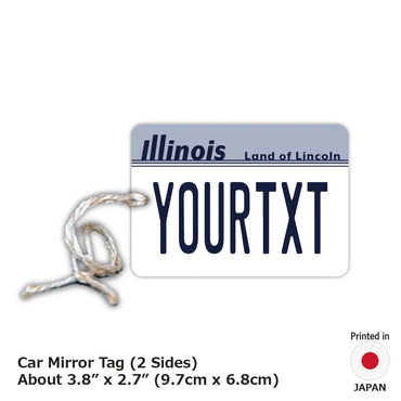 [Mirror Tag] Illinois 1980's / Original American License Plate Type Air Freshener