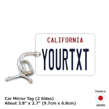 [Mirror tag] California 1990's/Original American license plate type air freshener