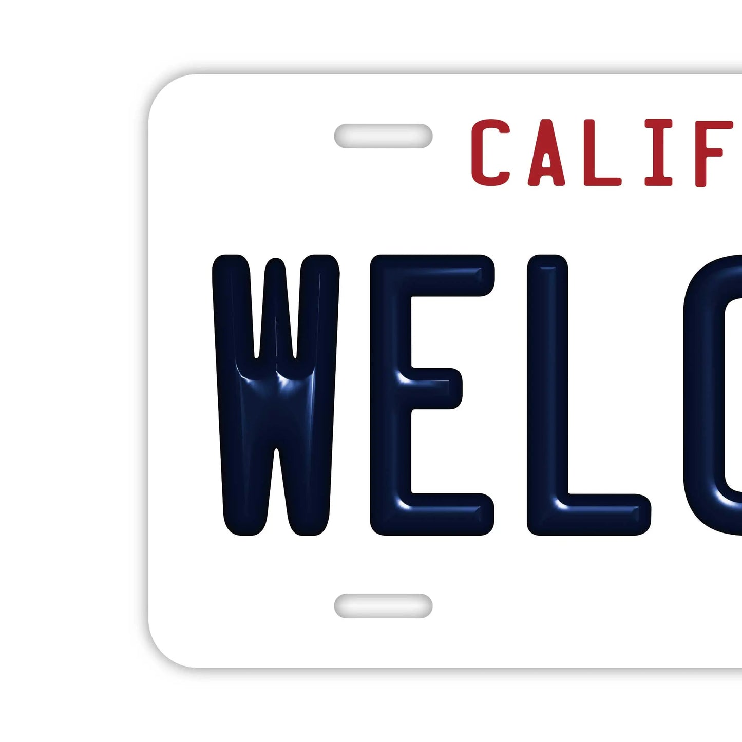 【ウェルカムボード看板】カリフォルニア州1990年代・アメリカライセンスプレート型サイン PL8HERO