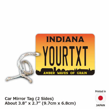 [Mirror Tag] Indiana 1993 / Original American License Plate Type Air Freshener