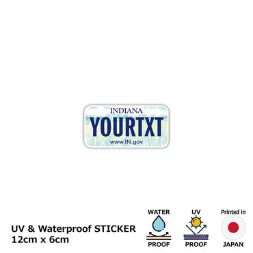 [Sticker] Indiana 2003 / Original American license plate type / water resistant / weather resistant / outdoor OK