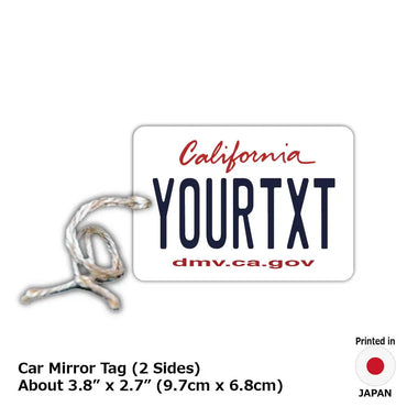 [Mirror Tag] California 2011 / Original American License Plate Type Air Freshener