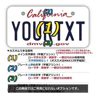 [Mini] California 2011 / Original American License Plate