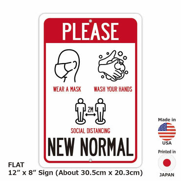 [Rectangular signboard] New normal / new lifestyle / American-made original signboard (approx. 20x30cm)