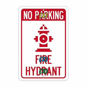 [Rectangular signboard] No parking due to fire hydrant / Original signboard made in the United States (approx. 20x30 cm)