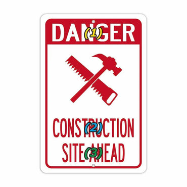 [Rectangular sign] Danger! Construction site in the future / Original signboard made in the United States (about 20x30 cm)