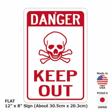 [Rectangular sign] Danger!Off-limits / Original signboard made in the USA (approx. 20x30cm)