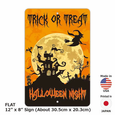 [Rectangular signboard] Halloween / Trick or Treat / Original signboard made in the United States (approx. 20x30cm)