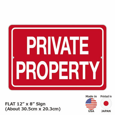 [Rectangular signboard] Private land / Original signboard made in the United States (approx. 20x30 cm)