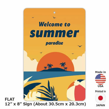 [Rectangular signboard] Sunset Beach / Original signboard made in the United States (approx. 20x30cm)