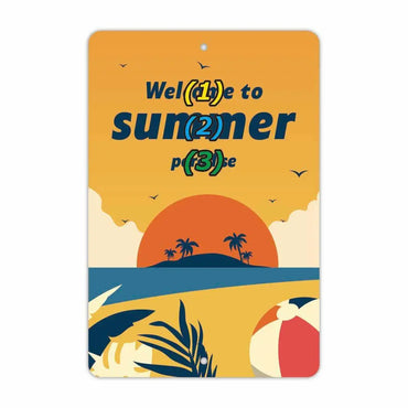 [Rectangular signboard] Sunset Beach / Original signboard made in the United States (approx. 20x30cm)