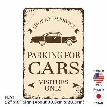 [Rectangular signboard] Classic parking signboard / car / American original signboard (approx. 20x30cm)