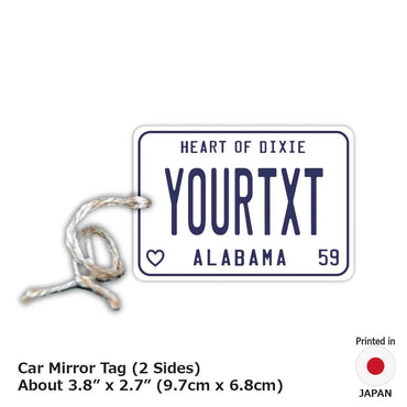 [Mirror Tag] Alabama 59 / Original American License Plate Type Air Freshener