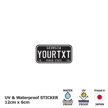 [Sticker] Georgia 59 / Original American license plate type, water resistant, weather resistant, outdoor OK