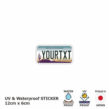 [Sticker] Arizona / Original American license plate type / water resistant / weather resistant / outdoor OK