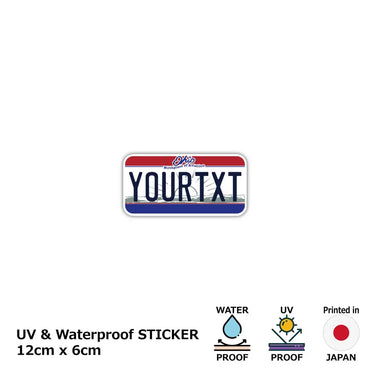 [Sticker] Ohio / Original American license plate type / water resistant / weather resistant / outdoor OK