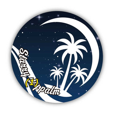 [Sticker] Round sticker, palm tree, sky / original characters, water resistant, weather resistant, outdoor OK