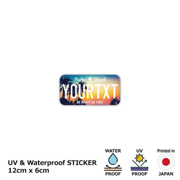 [Sticker] Sunset / Original American license plate type / water resistant / weather resistant / outdoor OK