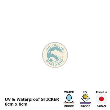 [Sticker] Round sticker, big wave / original characters, water resistant, weather resistant, outdoor OK