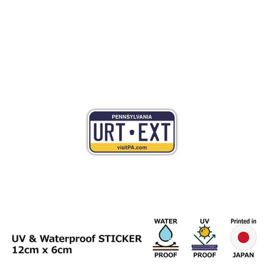 [Sticker] Pennsylvania / Original American license plate type / water resistant / weather resistant / outdoor OK