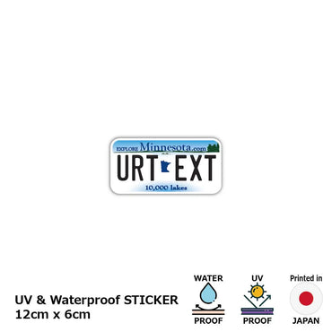 [Sticker] Minnesota / Original American license plate type / water resistant / weather resistant / outdoor OK