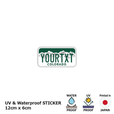 [Sticker] Colorado / Original American license plate type / water resistant / weather resistant / outdoor OK