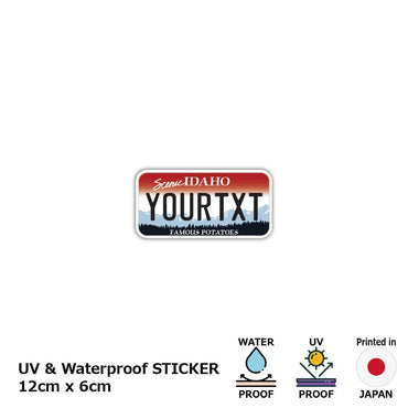 [Sticker] Idaho / Original American license plate type / water resistant / weather resistant / outdoor OK