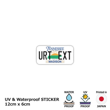 [Sticker] Tennessee / Original American license plate type / water resistant / weather resistant / outdoor OK