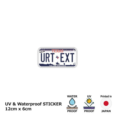 [Sticker] Texas / Original American license plate type / water resistant / weather resistant / outdoor OK