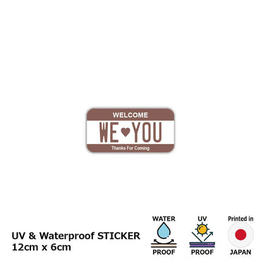 [Sticker] Color / Brown / Original American license plate type / Water resistant / Weather resistant / Outdoor OK