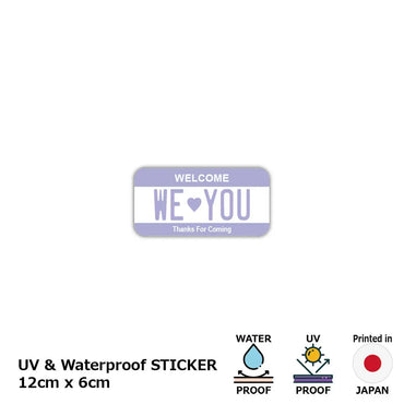 [Sticker] Color / Purple / Original American license plate type / Water resistant / Weather resistant / Outdoor OK