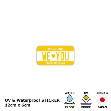 [Sticker] Color / Yellow / Original American license plate type / Water resistant / Weather resistant / Outdoor OK